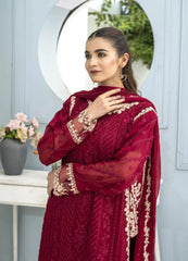 Red Chiffon Suit – Maryam Fashions