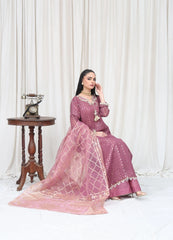 Tea Pink Embroidered Suit – Maryam Fashions