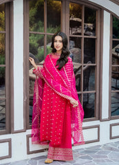 Pink Embroidered Suit | Maryam Fashions