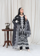 Black Embroidered Winter Suit – Maryam Fashions