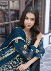 Zink Chiffon Embroidered Suit | Maryam Fashions