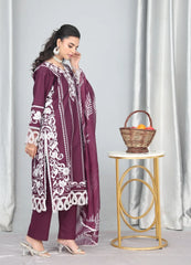 Magenta Embroidered - MFN011 - Maryam Fashions