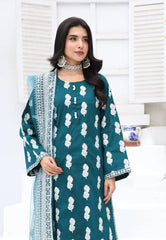 Luxury Summer Cotton Fully Embroidered 3 Piece Suit with Organza Tassel Dupatta & Embroidered Patti Trouser – Maryam Fashions