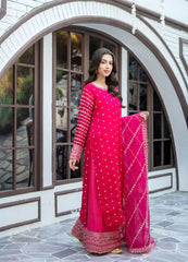 Pink Embroidered Suit | Maryam Fashions