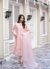 Pink Embroidered Winter Cotton Suit | Maryam Fashions
