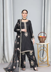 Black Embroidered Suit – Maryam Fashions