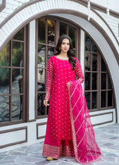 Pink Embroidered Suit | Maryam Fashions