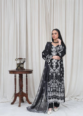 Black Embroidered Winter Suit – Maryam Fashions
