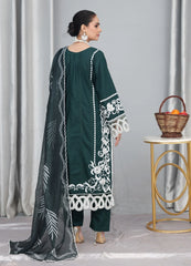 Bottle Green Embroidered Suit – Maryam Fashions