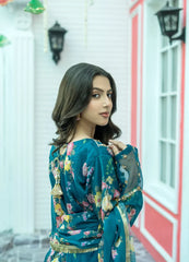 Zink Printed Chiffon Embroidered Suit | Maryam Fashions