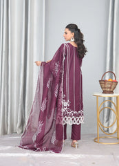 Magenta Embroidered - MFN011 - Maryam Fashions