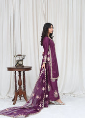 Magenta Embroidered Suit – Maryam Fashions