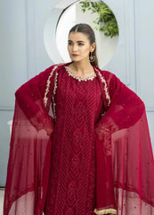 Red Chiffon - MFN040 - Maryam Fashions