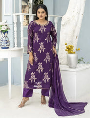 Purple Chiffon Suit – Maryam Fashions
