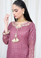 Tea Pink Embroidered Suit – Maryam Fashions