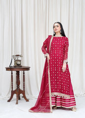 Mahroon Embroidered Suit – Maryam Fashions