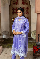 Lavender Ethereal — Heavily Embellished Lawn Cotton Ensemble