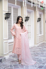 Pink Embroidered Winter Cotton Suit | Maryam Fashions