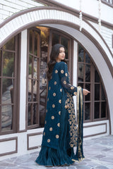 Zink Chiffon Embroidered Suit | Maryam Fashions