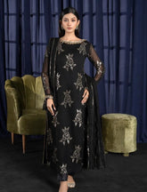 Black Chiffon Suit – Maryam Fashions
