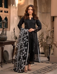 Black Organza Suit – Maryam Fashions