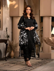 Black Organza Suit – Maryam Fashions - Maryam Fashions