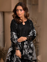 Black Organza Suit – Maryam Fashions