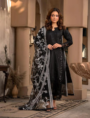 Black Organza Suit – Maryam Fashions - Maryam Fashions