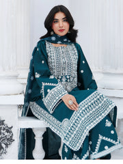 Teal Majesty – MFN076 - Maryam Fashions