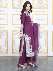 Plum Elegance – MFN071 - Maryam Fashions