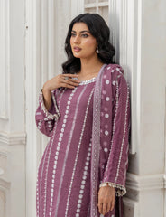 Lilac Chiffon Embroidered Suit – Maryam Fashions