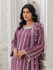 Lilac Chiffon Embroidered Suit – Maryam Fashions - Maryam Fashions