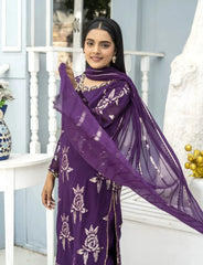 Purple Chiffon Suit – Maryam Fashions