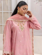 Silk Embroidered 3PC Suit – Maryam Fashions - Maryam Fashions