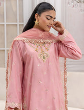 Silk Embroidered 3PC Suit – Maryam Fashions