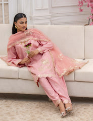 Silk Embroidered 3PC Suit – Maryam Fashions