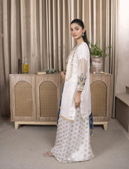 White Organza Suit – Maryam Fashions
