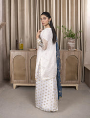 White Organza Suit – Maryam Fashions