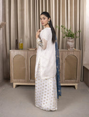 White Organza Suit – Maryam Fashions - Maryam Fashions