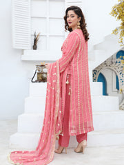Gajri Chiffon Embroidered Suit – Maryam Fashions - Maryam Fashions