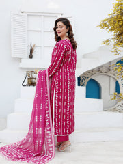Magenta Cotton Embroidered Suit – Maryam Fashions - Maryam Fashions