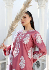 Gulbahar Luxe – Fully Embroidered Spring Cotton Suit with Chiffon Dupatta