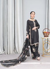 Black Embroidered Suit – Maryam Fashions