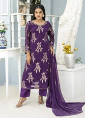 Purple Chiffon - MFN038 - Maryam Fashions