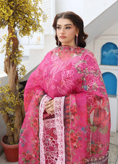 Pink Organza Embroidered Suit Online | Maryam Fashions