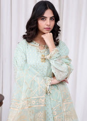 Mint Green Embroidered Suit – Maryam Fashions