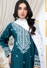 Rose Royale Embroidered Summer Cotton 3PC Suit