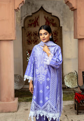 Lavender Ethereal — Heavily Embellished Lawn Cotton Ensemble