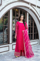 Pink Embroidered Suit | Maryam Fashions