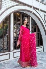 Pink Embroidered Suit | Maryam Fashions